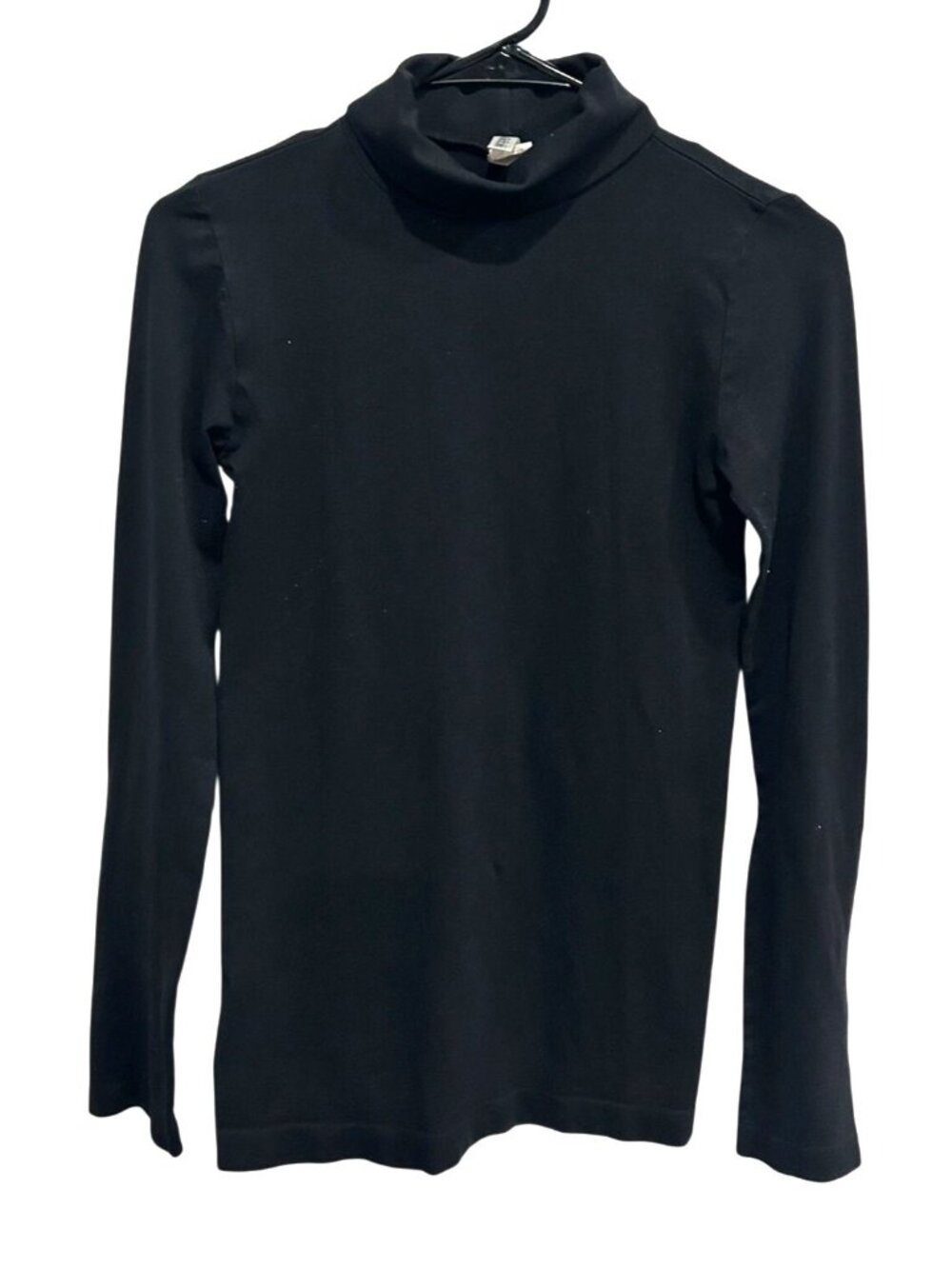 Nikibiki One Size Black Long Sleeve Turtleneck Stretchy Top Minimalist Clean Gir